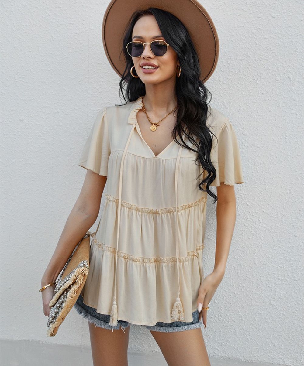 Roxanna Top TPK22047 Beige