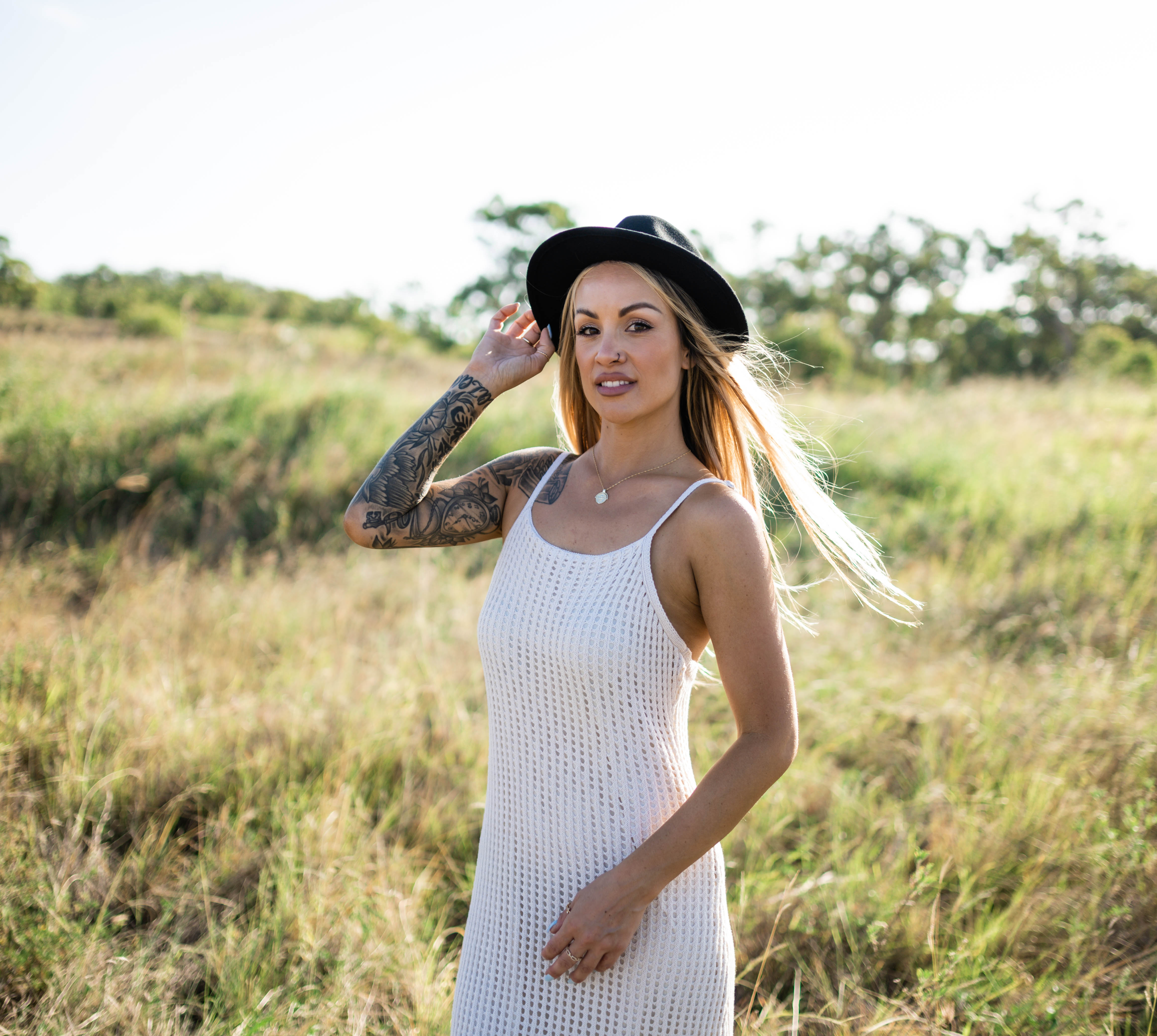My Love Crochet Knit Cream Dress - KD12309 🐰