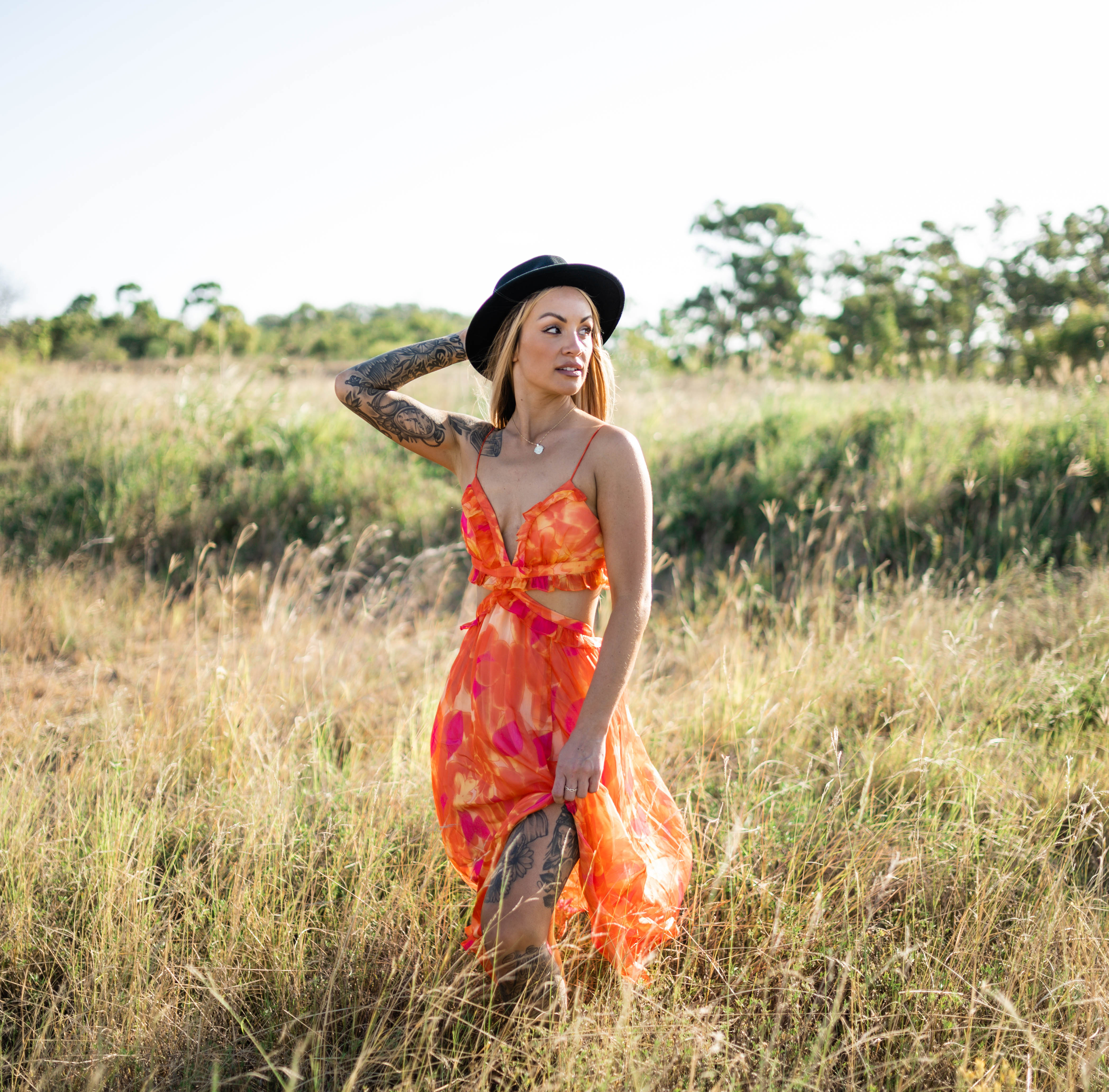 Sweetest Dreams Dress - ORANGE/PINK DG4688 🐰