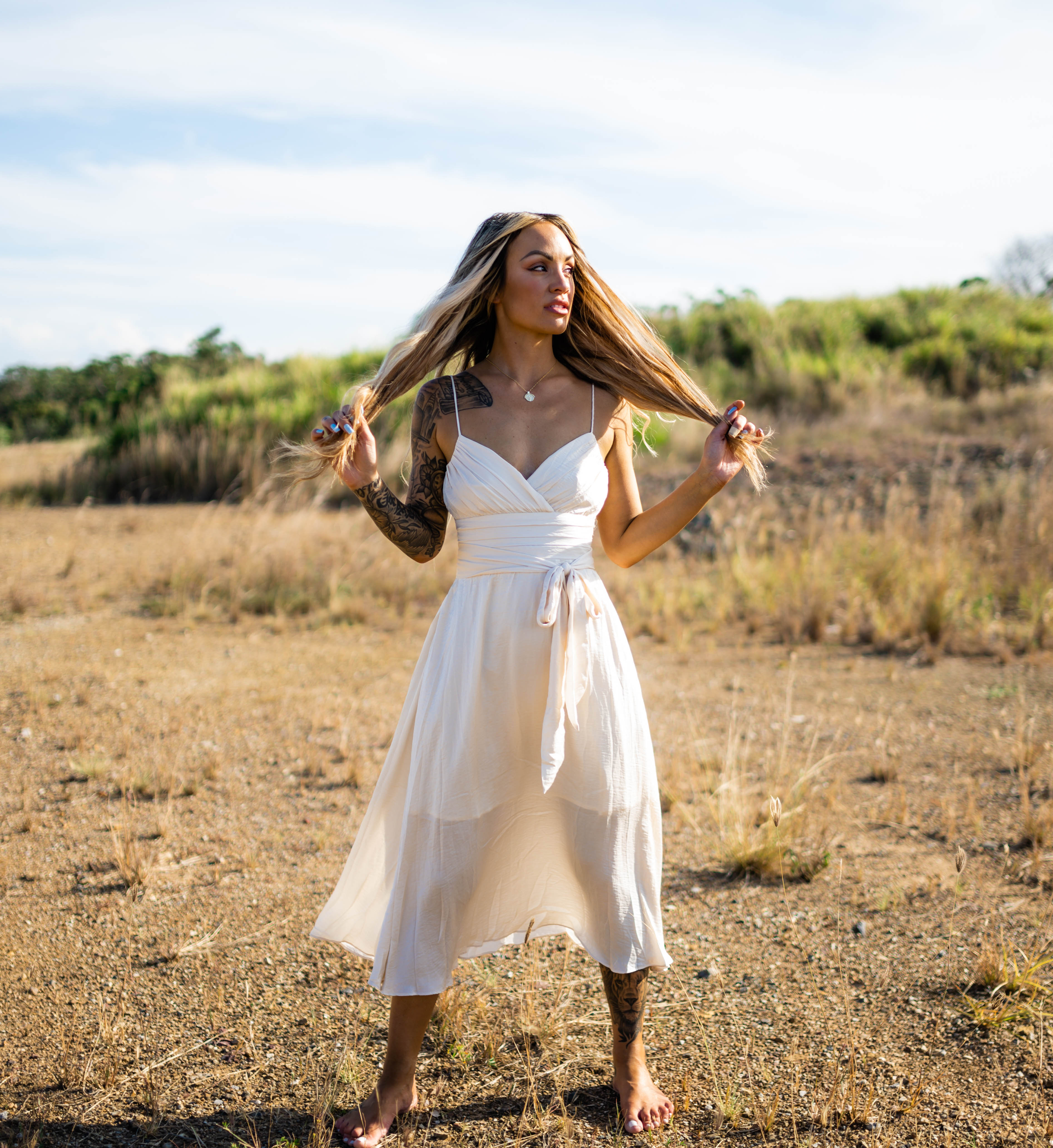 Heaven On Eather Cream Dress - DG4526 🐰